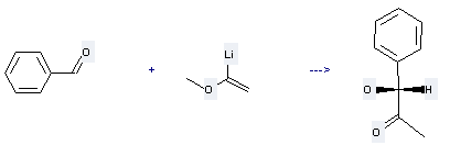 2-Propanone,1-hydroxy-1-phenyl-, (1R)- can be prepared by benzaldehyde and (1-methoxy-vinyl)-lithium at the temperature of -60 - 20 °C